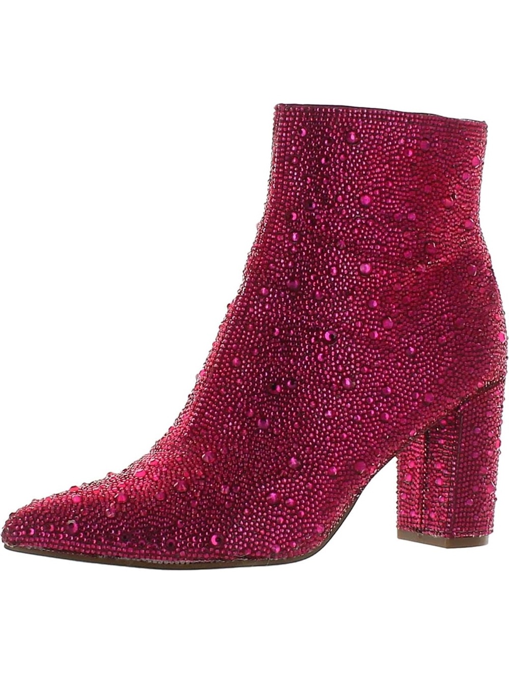 Betsey Johnson Fuchsia Rhinestone Cady Dress Bootie Ankle Boot